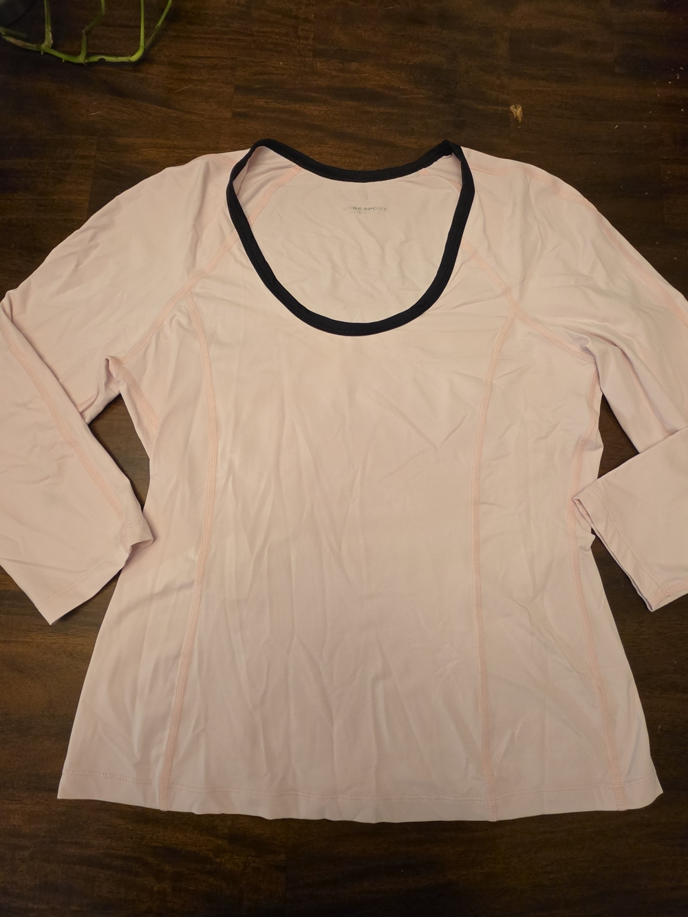 Bebe Sport Light Pink Long Sleeve Activewear Top Size L